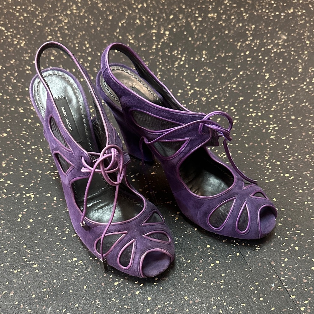 Marc Jacobs Purple Lace-Up Heels